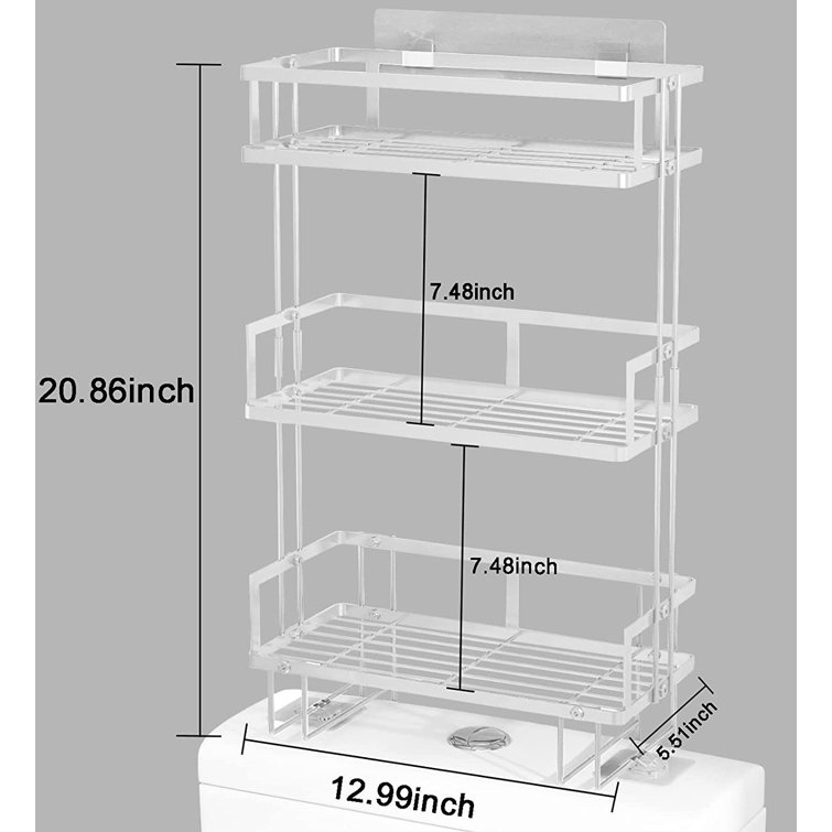 Ebern Designs Lacynda Metal Freestanding OvertheToilet Storage Wayfair